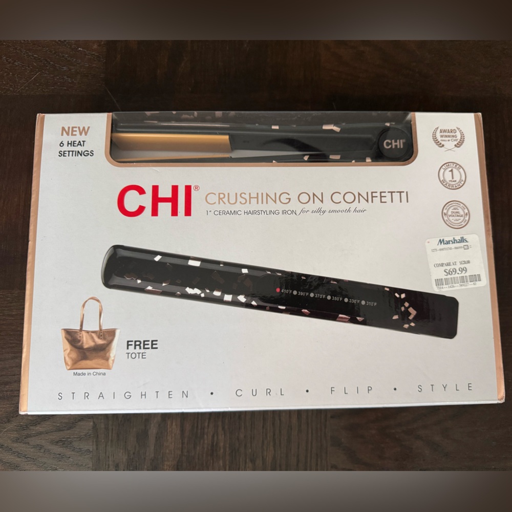 Ceramic Hairstyling Iron - Black Confetti